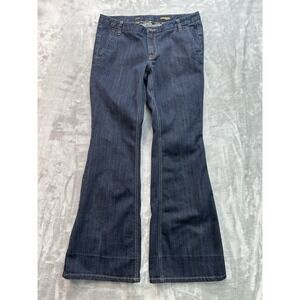 Express Jeans Women Sz 10 Dark Blue Fit & Flare Western Cowgirl Boho Retro Rodeo